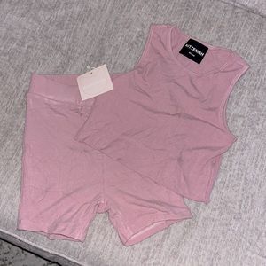 NWT Kittenish Bra & Biker Short Set